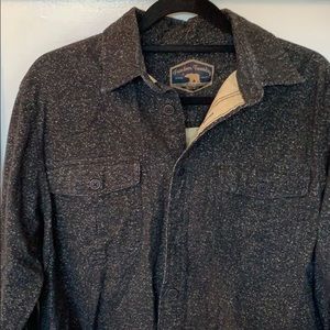 Black Shirt Jacket Button Up